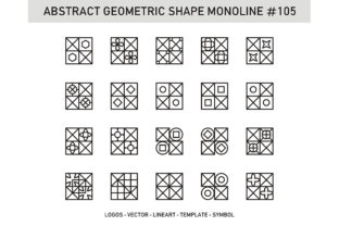 Abstract Geometric Shape Monoline 105: A Versatile Design Asset Explained
