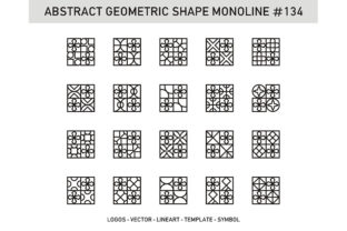 Abstract Geometric Shape Monoline 134: A Precision Asset for Visual Consistency and Workflow Efficiency
