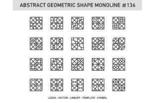 Abstract Geometric Shape Monoline 136: A Flexible Visual Tool for Designers, Marketers, and Educators
