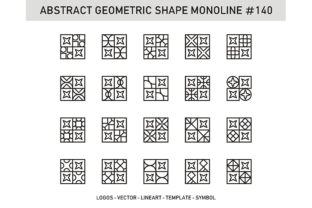 Abstract Geometric Shape Monoline 140: A Versatile Vector Resource for Precision Design