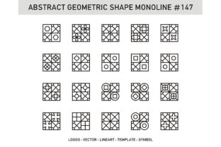 Abstract Geometric Shape Monoline 147: A Precise, Scalable Asset for Design and Communication Workflows
