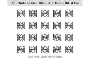 Abstract Geometric Shape Monoline 153: Clean, Scalable, and Ready for Real Projects