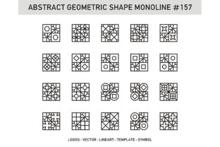 Abstract Geometric Shape Monoline 157: A Precise, Scalable Asset for Modern Design Workflows