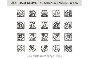 Abstract Geometric Shape Monoline 176: A Clean, Scalable Vector Resource for Designers and Developers