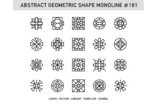 Abstract Geometric Shape Monoline 181: A Flexible Design Element for Real Projects