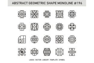 Abstract Geometric Shape Monoline 196: Clean, Scalable, and Surprisingly Versatile