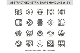 Abstract Geometric Shape Monoline 198: A Strategic Design Asset for Intentional Visual Communication