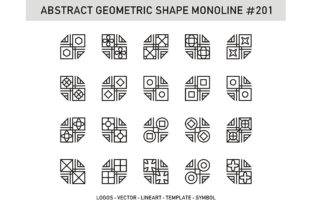 Abstract Geometric Shape Monoline 201: A Strategic Design Asset for Intentional Visual Communication