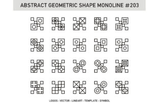 Abstract Geometric Shape Monoline 203: A Strategic Design Asset for Intentional Visual Communication