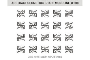 Abstract Geometric Shape Monoline 208: A Strategic Asset for Modern Visual Communication