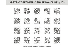 Abstract Geometric Shape Monoline 209