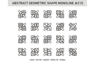 Abstract Geometric Shape Monoline 210
