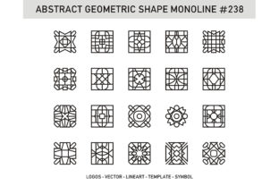 Abstract Geometric Shape Monoline 238: Minimal Precision for Modern Design Workflows