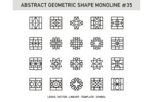 Abstract Geometric Shape Monoline 35: A Strategic Design Asset for Modern Visual Communication