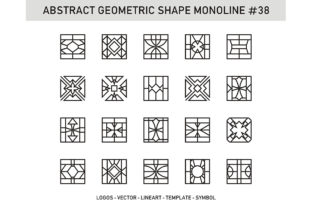 Abstract Geometric Shape Monoline 38: A Versatile Vector Asset for Precision Design Workflows