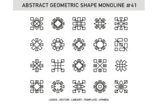 Abstract Geometric Shape Monoline 41