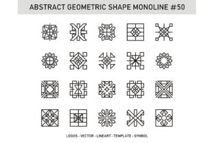 Abstract Geometric Shape Monoline 50: A Precision Asset for Visual Workflow Integration