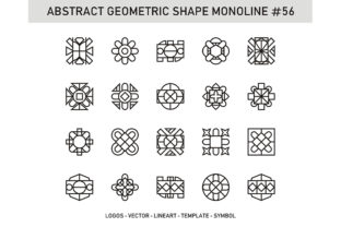 Abstract Geometric Shape Monoline 56