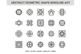 Abstract Geometric Shape Monoline 57