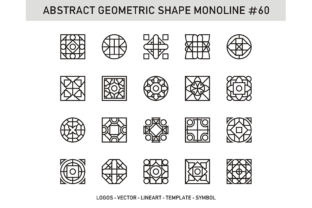 Abstract Geometric Shape Monoline 60