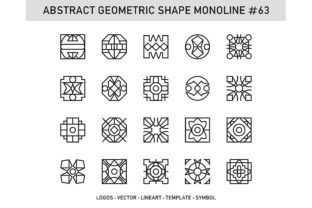 Abstract Geometric Shape Monoline 63: Clean, Scalable, and Versatile