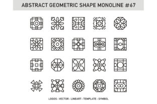 Abstract Geometric Shape Monoline 67: A Precision Asset for Visual Workflow Integration