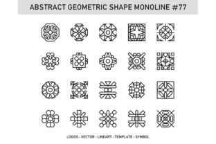 Abstract Geometric Shape Monoline 77: A Versatile, Scalable Asset for Modern Design Workflows