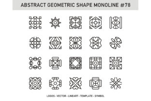 Abstract Geometric Shape Monoline 78