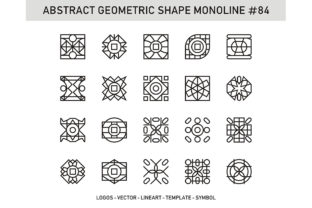 Abstract Geometric Shape Monoline 84: A Precise, Scalable Vector Asset for Design Professionals