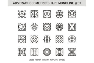 Abstract Geometric Shape Monoline 87: A Refined Vector Asset for Purposeful Design