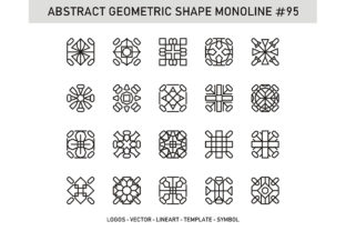 Abstract Geometric Shape Monoline 95: A Versatile Vector Resource for Precision Design Workflows