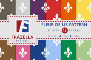 Fleur De Lis Pattern Digital Paper Collection