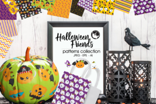 Halloween Friends: Super Cute Pattern Backgrounds