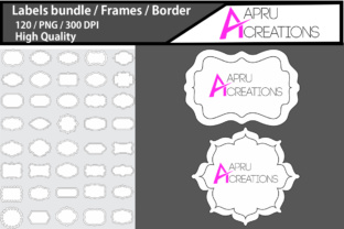 Label 2 Line Frames Clipart