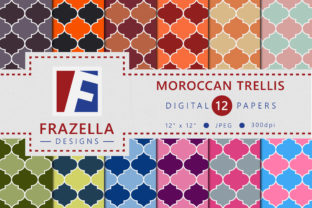 Moroccan Trellis Pattern Digital Paper Collection