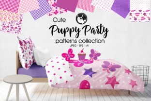 Puppy Party: A Super Cute, High-Quality Pattern Background Design for Real-World Creative Work